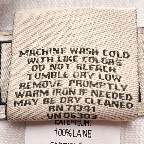 LL Bean Wool Flannel Pants Mens 34 x 27 Gray Classic Flat Front Ivy Style - Picture 8 of 14